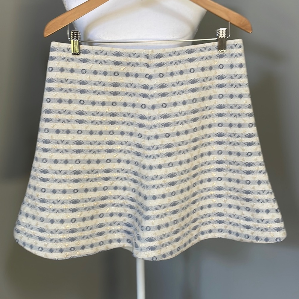 J.CREW JACQUARD FLARE SKIRT - Picture 1 of 14